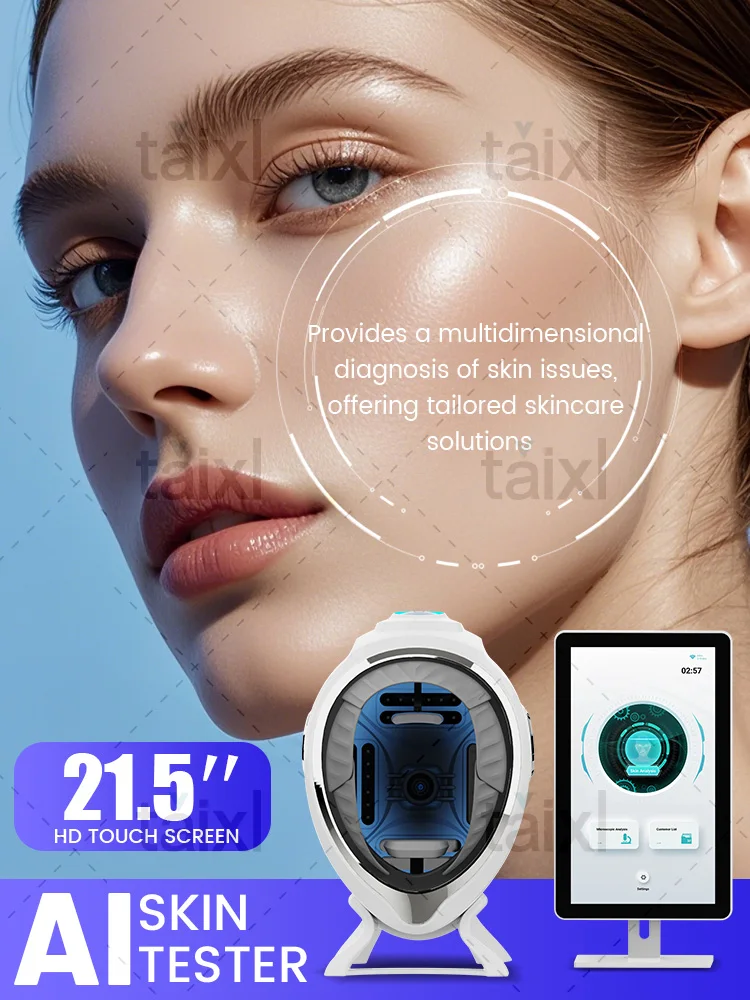

3D Skin Scanner Care Facial Analyzer Monitor Machine Magic Mirror Portable Testing English Detector Face Camera Test Analysis
