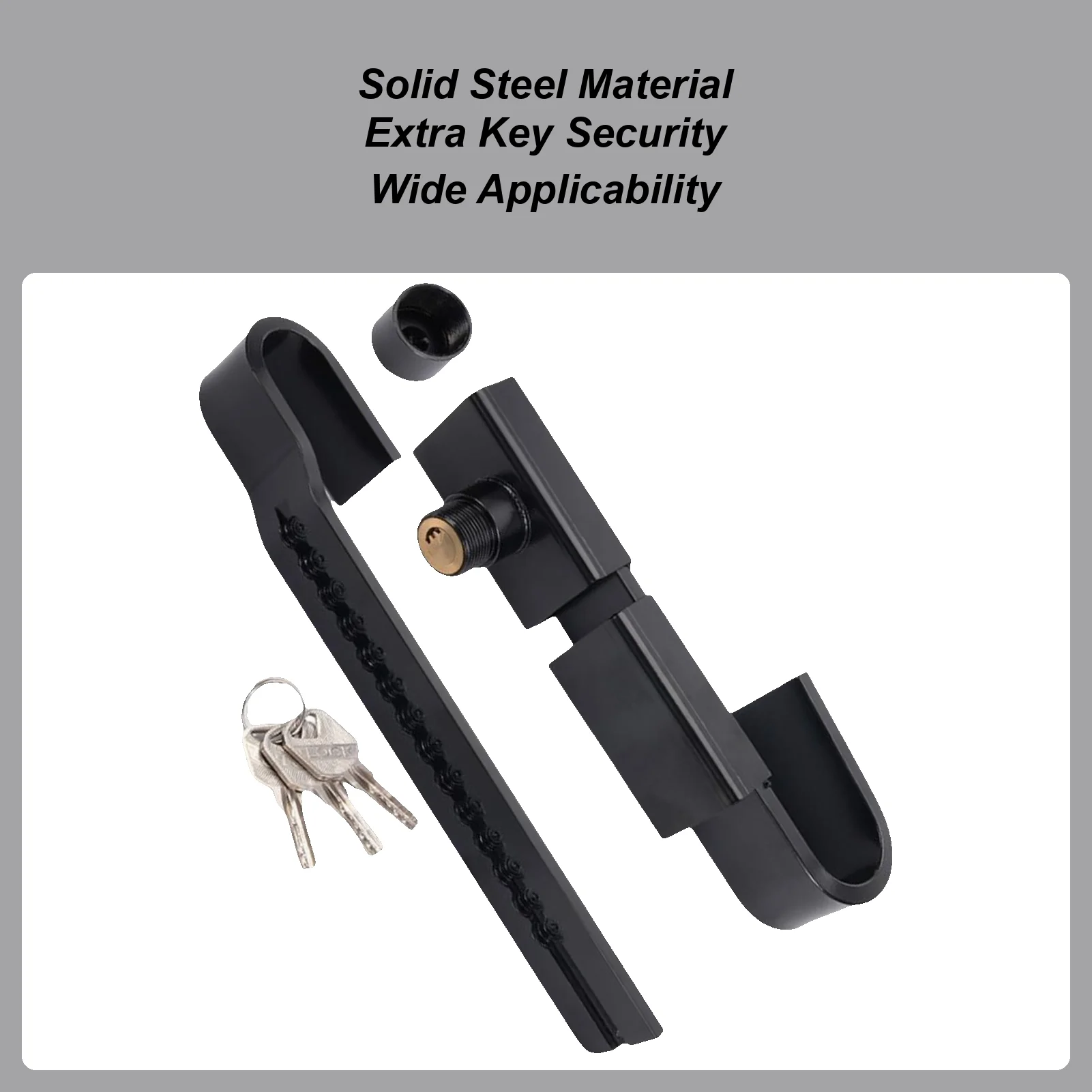 

Замок контейнера для доставки, дверной замок коробки прицепа с тремя ключами, регулируемый стальной замок для транспортировки, загрузка прицепа, грузовика