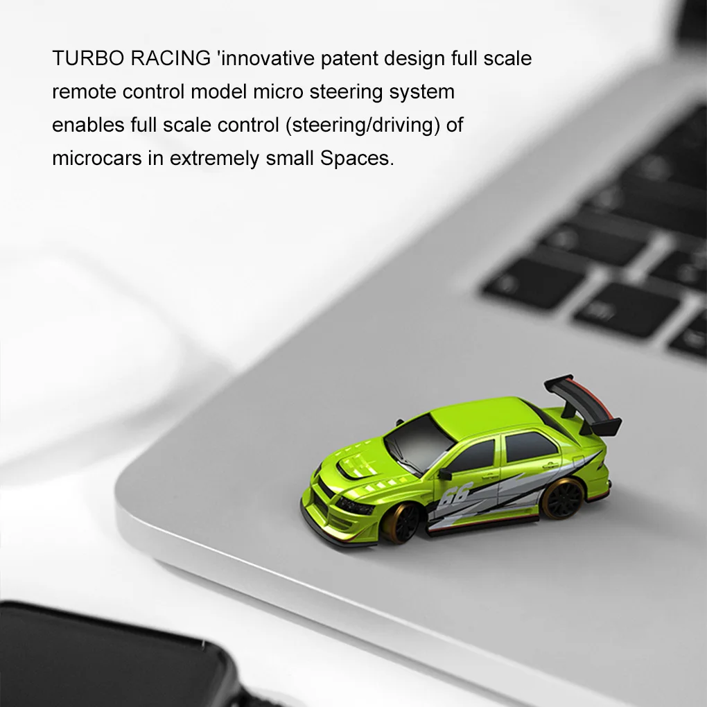 1/76 جديد توربو سباق كهربائي صغير كامل النسبي RC سيارة C66 محاكاة الانجراف سباق السيارات نموذج سطح المكتب الكبار لعب الأطفال #4