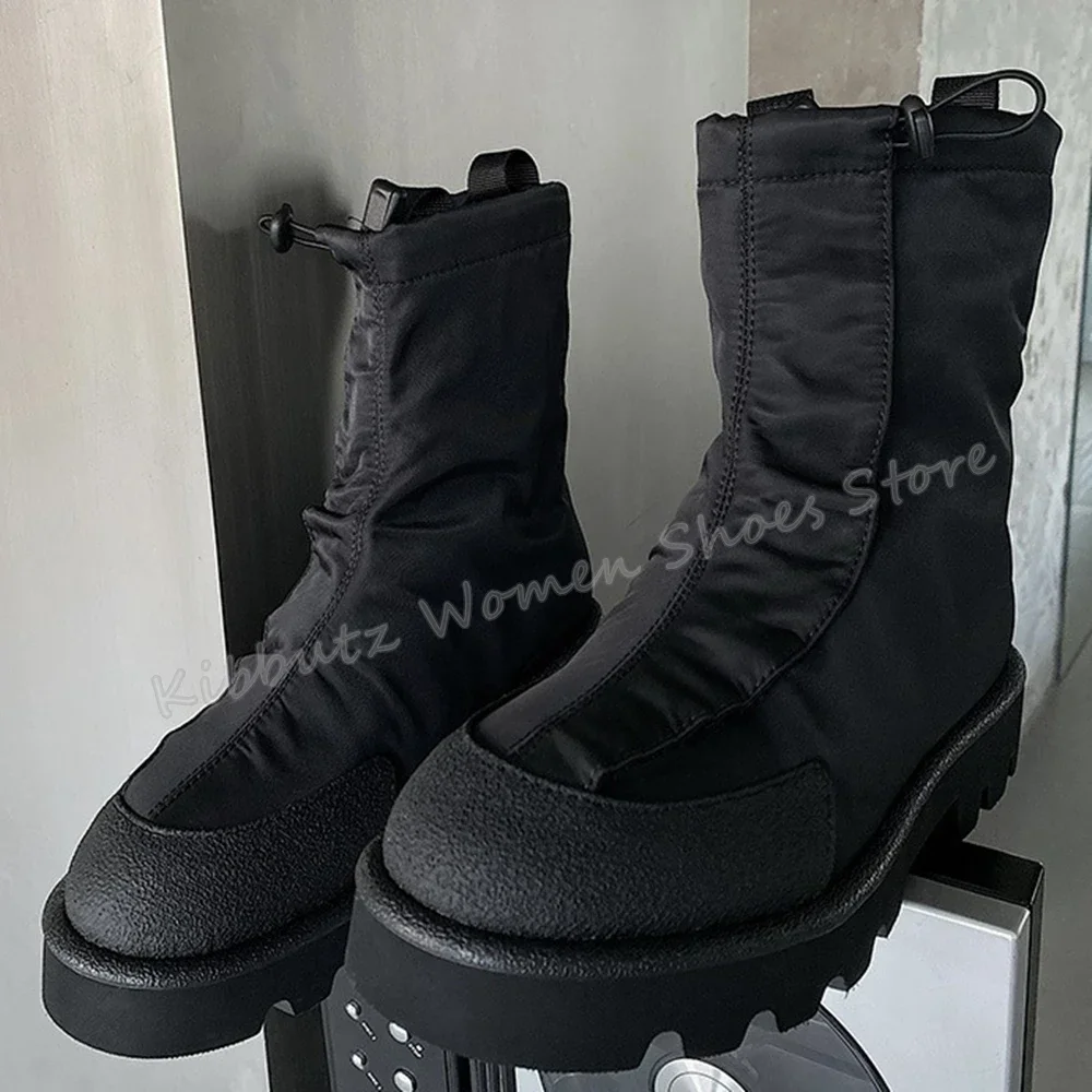 

Ботильоны с заклепками, круглый носок, толстая подошва, лоскутная подошва, однотонные, модные, элегантные, сексуальные, вечерние, новинка, мужская обувь, новейшая