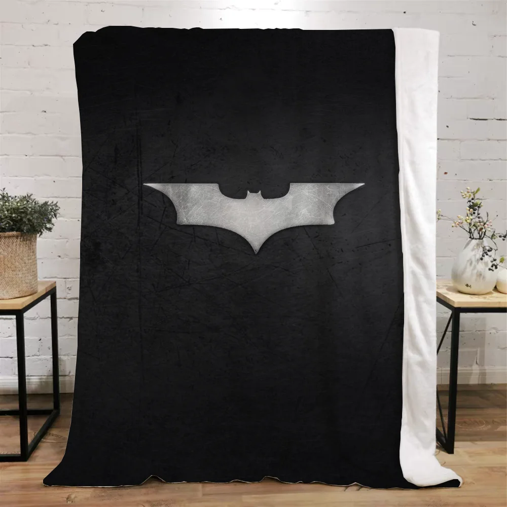 Batmans Warm Winter Blankets for Sofa Cover Blanket King Size Home Interior Beach Towel Microfiber Bedding Knitted Plaid Throw &