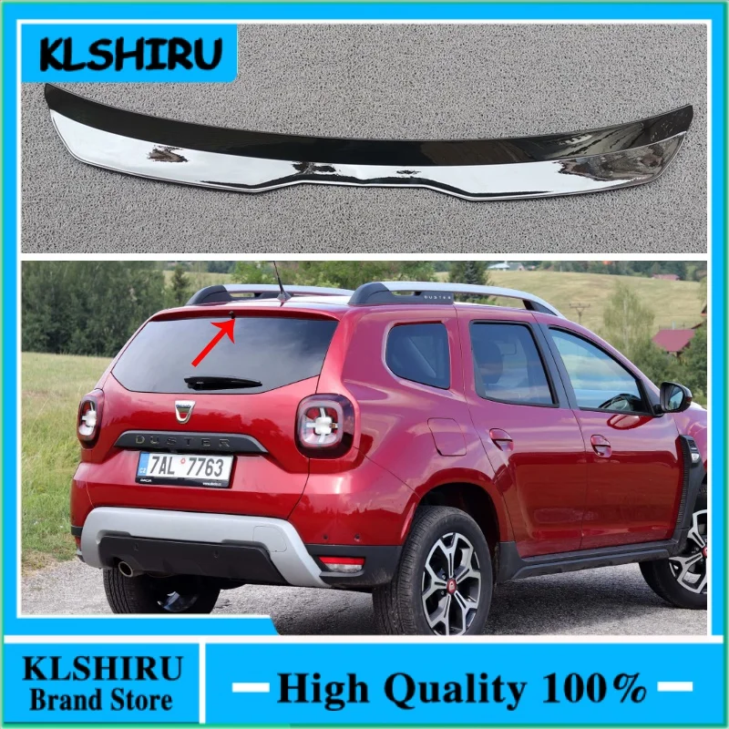 Rear Roof Lip Spoiler For Dacia Duster 2019- Up Roof Spoiler Gloss Black Accessories Body Kit Factory Style Car Rear Wing