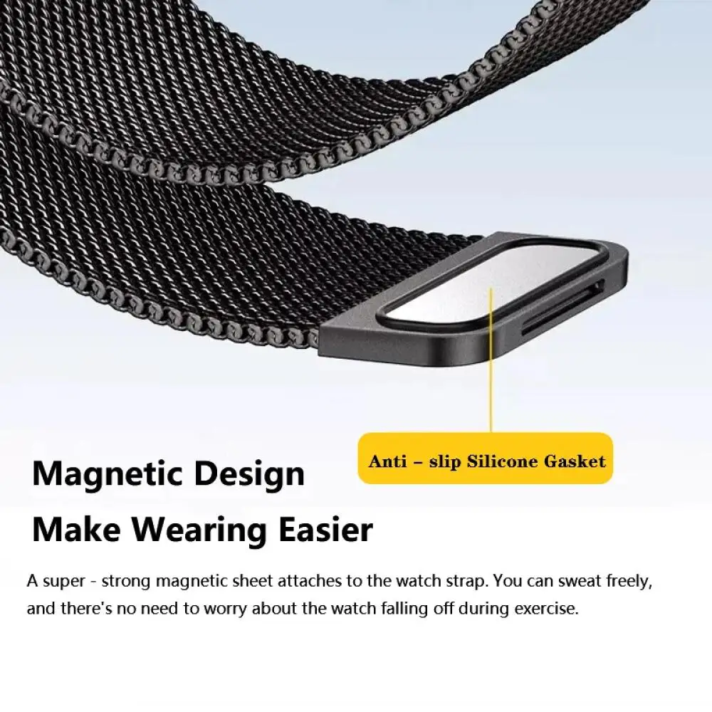 Cinturino in acciaio inossidabile senza spazi vuoti per Samsung Galaxy Watch 8 40mm 44mm Cinturino magnetico milanese in metallo per Galaxy Watch 8 Classic 46mm