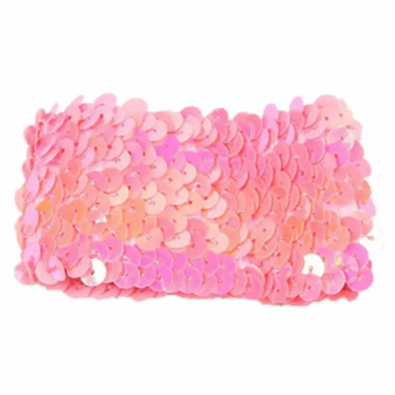 Women Bling Sequin Wristband Elastic Bracelet Stage Hand Wrist Strap Jewelry