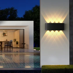 Meerox-Lámpara de pared LED para exteriores, luz de pared Interior impermeable IP65, 4W, 6W, 8W, 10W, luces de jardín, dormitorio, sala de estar, iluminación de escaleras