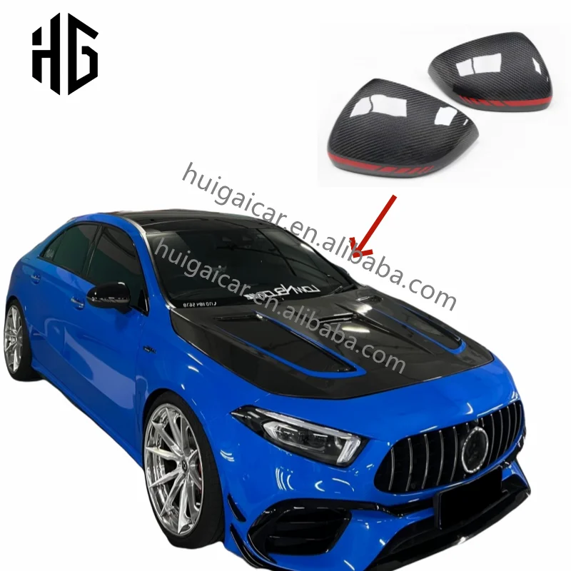 

Carbon Fiber Car Rearview Mirror Cover for Mercedes Benz A35 A45V W177 W118 A180L A200L AMG Mirror Cover Cap Auto Accessories