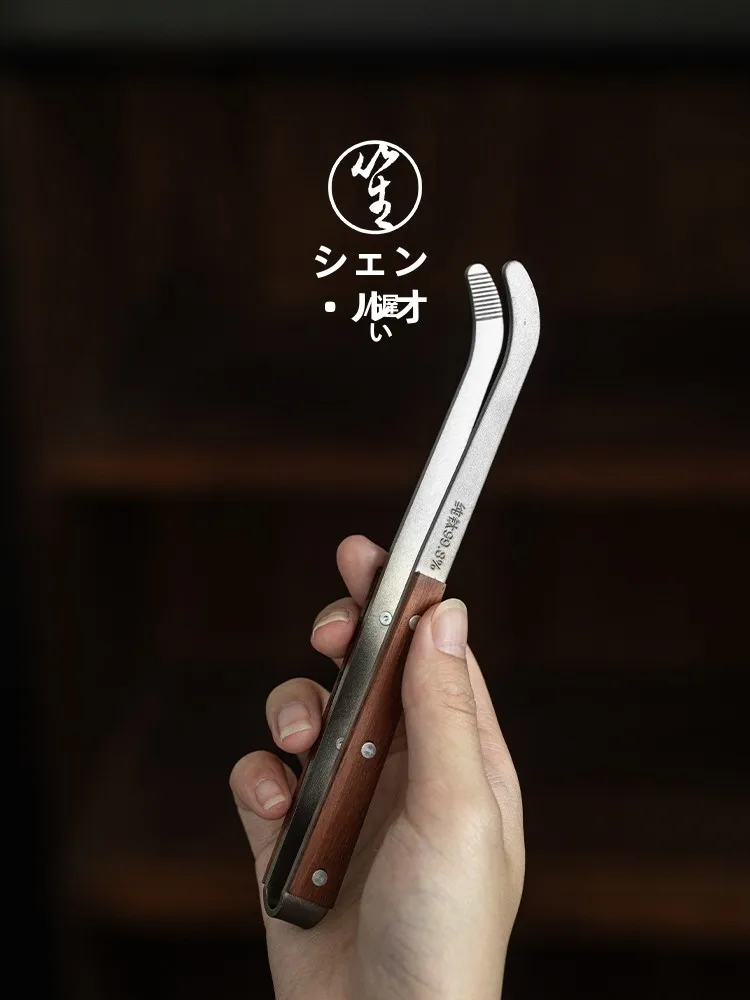 

Handmade Pure Titanium Tea Tool Single Tea Set Accory High End Tea Ceremony Six Gentlemen Tea Le Tweezers Tea Brewing Sp...