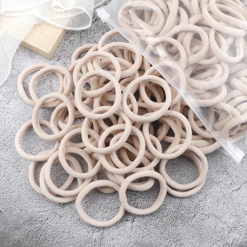 50 teile/satz Frauen Grundlegende Haar Bands 1,57 zoll Einfache Feste Farben Elastische Stirnband Haar Seile Krawatten Haar Zubehör Pferdeschwanz halter