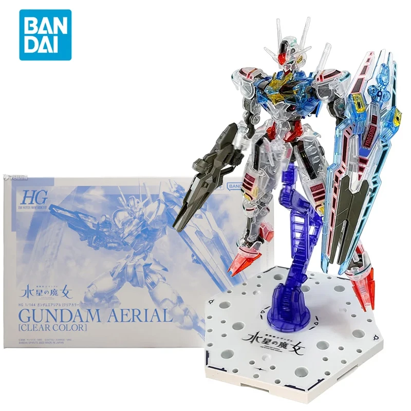 

Bandai Genuine Original Anime GUNDAM Model HG 1/144 GUNDAM AERIAL CLEAR COLOR Action Figure PB Toys Collectible Model For Kids