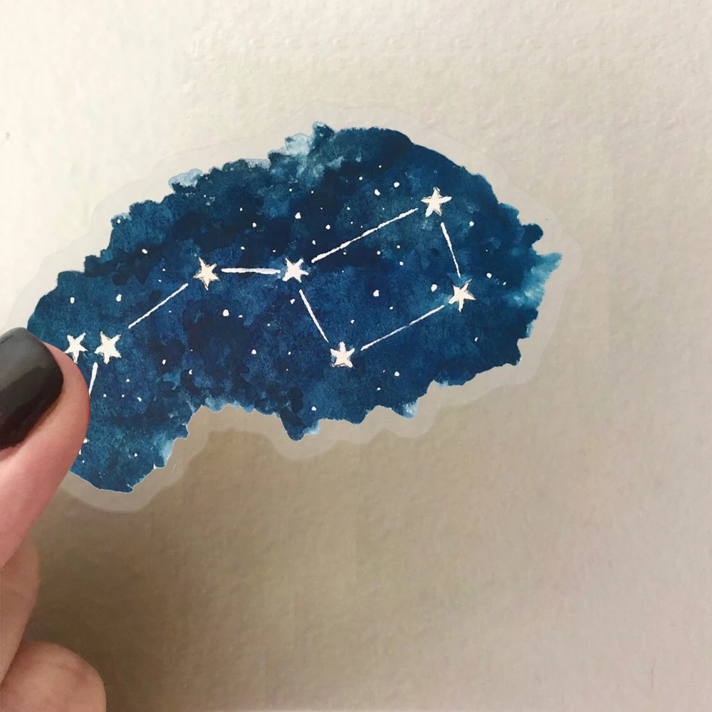 

10/30/50pcs Transparent Retro Space Astronomy Universe Stickers Creative Graffiti Decals DIY Luggage Phone Laptop Cool Sticker