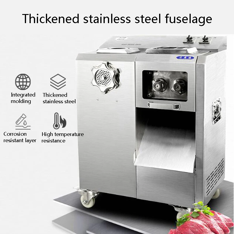 

PBOBP Stainless Steel 800kg/h Meat Slicer Electric 110V 220V 2.5-21mm Meat Cutter Commercial Meat Cutting Machine