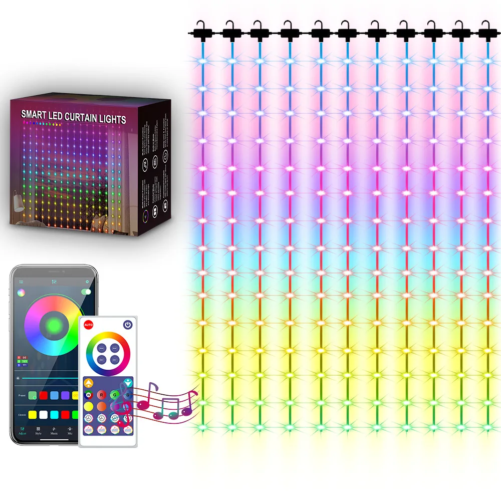 Intelligent Bluetooth RGB Phantom Curtain Light String