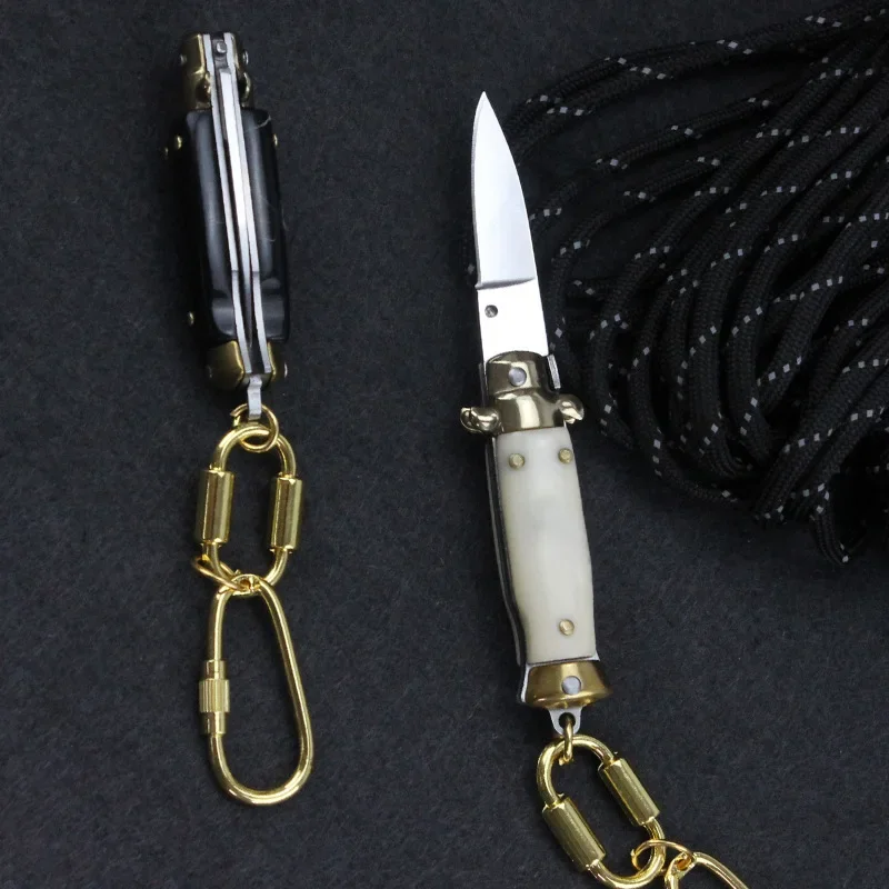 Mini Keychain Portable Knife Household Multifunctional EDC Tool Folding Knife Military Tactical Self-defense Pocket Knives