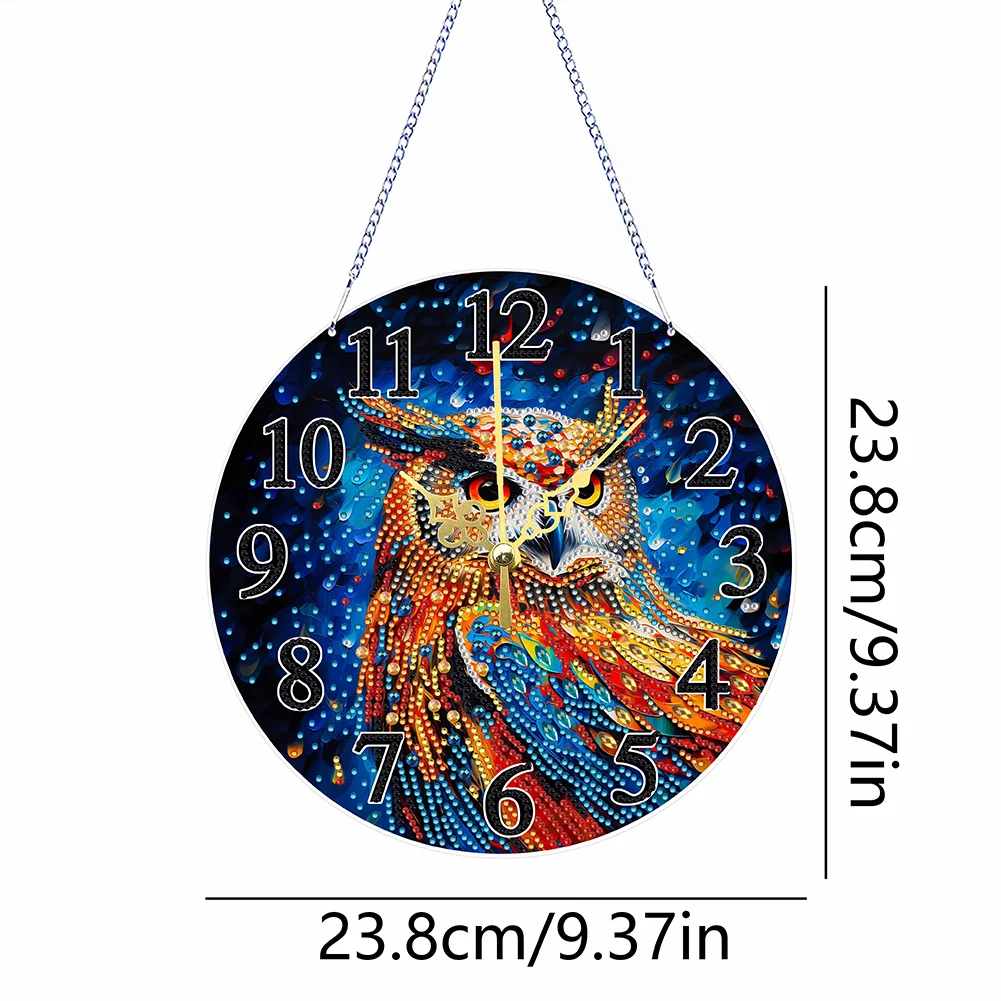 Premium Diamond Painting Ornament with Integrated Clock, Classic Style Crystal Diamond Art for Wall Decor Kitchen Living Room Home Decor - view 6
