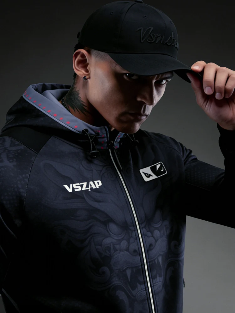 

VSZAP Men's Long Sve Hoodie Sportswear Fitn Training Outfit Outdoor Casual Bla Zipper Open Cardigan Jaet Comfortabl...