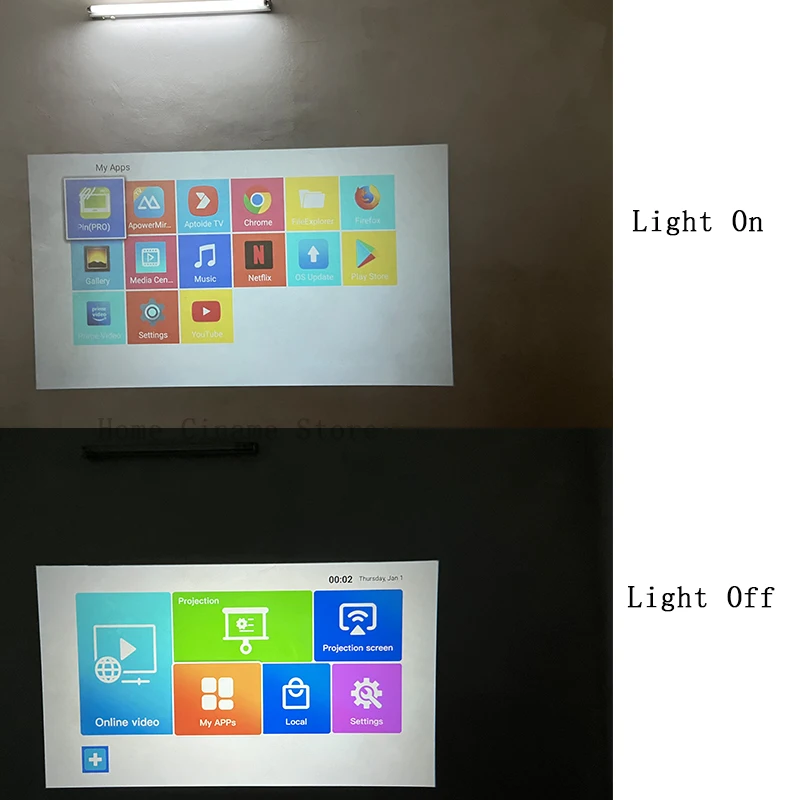 HONGTOP S30 Max 400 Ansi Lumens الإصدار العالمي 4K جهاز عرض صغير محمول أندرويد 10 2GB + 16GB مسرح متعاطي المخدرات للمسرح المنزلي