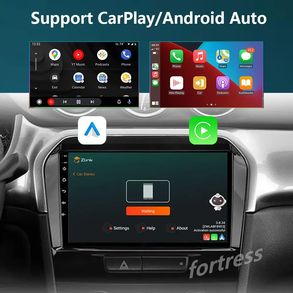 carplay For Suzuki Vitara 2014 - 2018 Android Auto Multimedia Car Video Player Navigation Touch Screen GPS Stereo Radio No 2Din