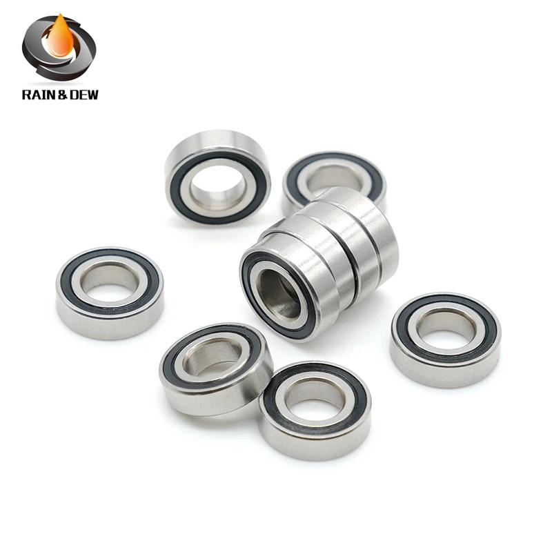 

ABEC-7 10pcs/lot S687 2RS 7x14x5 mm Stainless Steel deep groove ball bearings Miniature Mini bearing 7*14*5