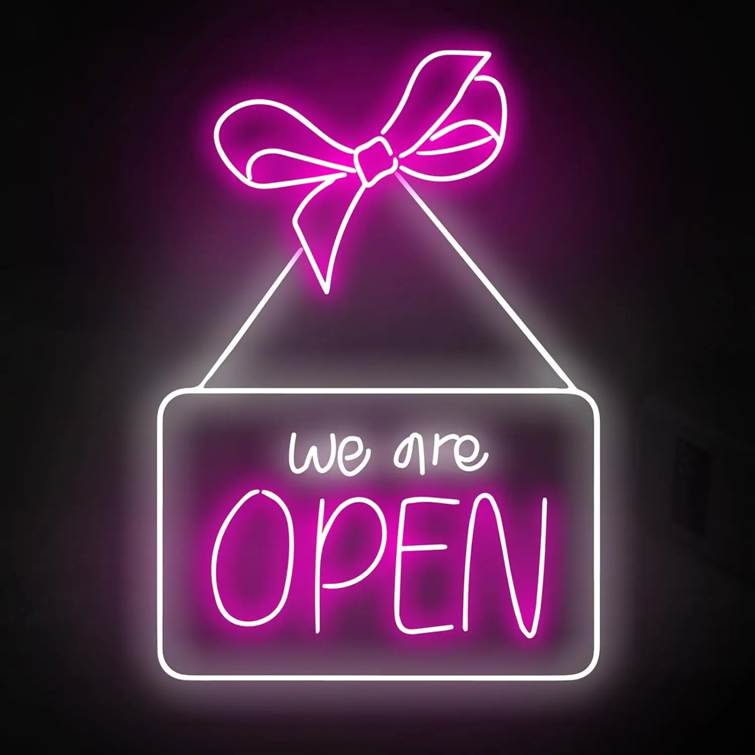 

Неоновая вывеска «We Are Open» с USB-питанием, регулируемая по яркости, светодиодная неоновая вывеска для декора стен в спальне, игровой комнате, гостиной, подарки на день рождения