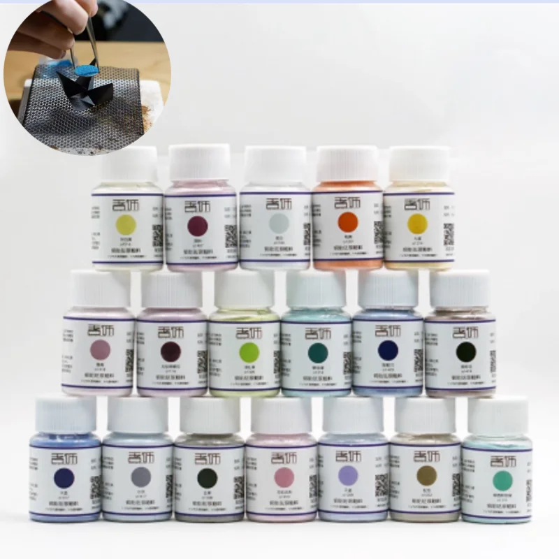 

50g Opaque High Temperature Enamel Glaze Set DIY Stone Plastic Clay Making Jewelry Decoration Coloring Material Enamel Powder