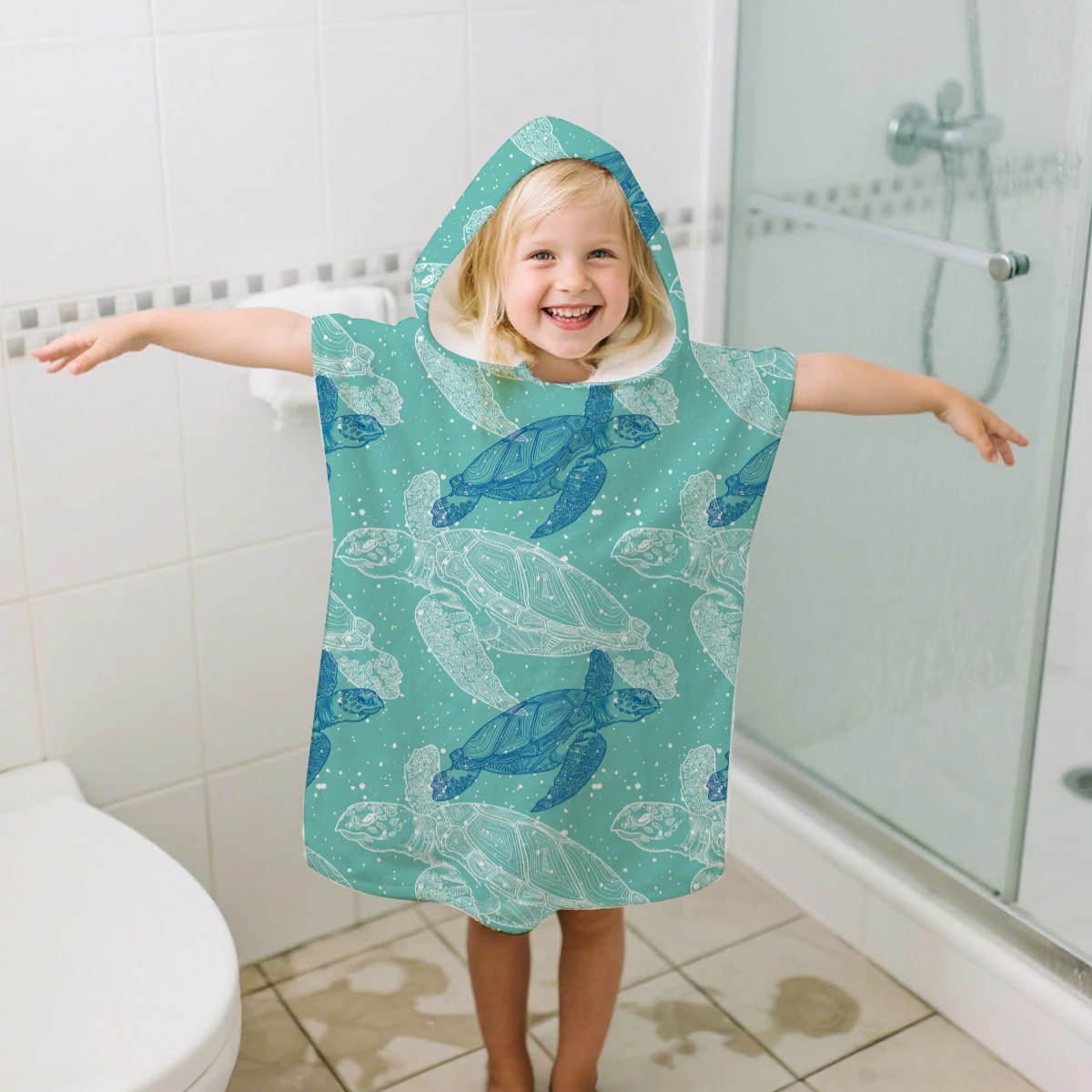 Elinfant Quick Drying Hooded Towel,1PC Children Hooded Towel,Absorbent Baby Bath Towel