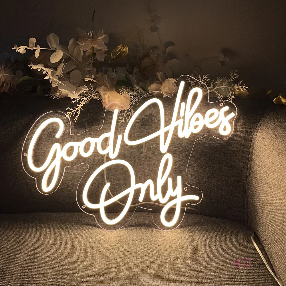 Custom Neon Sign good vibes only Led Neon Light Sign for Party Decor Neon Lamps Home wedding Room Wall Decoration