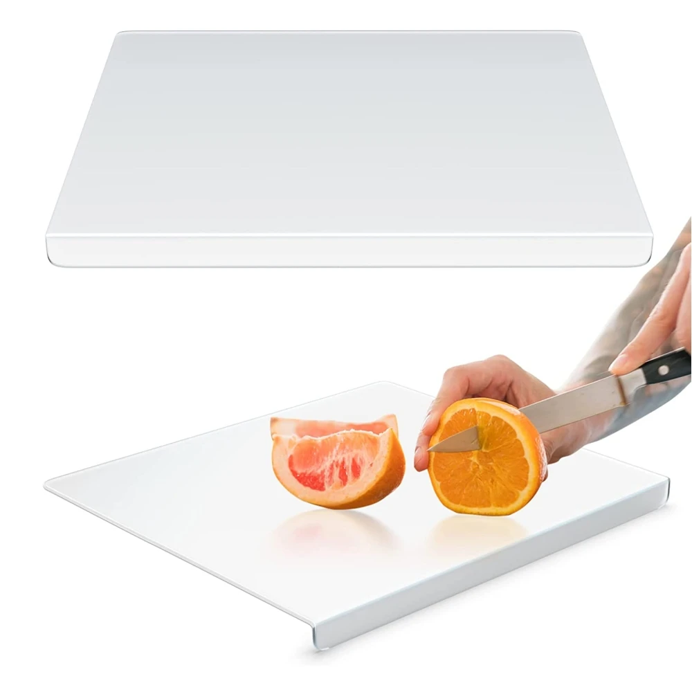 Acrylic Anti-slip Transparent Cutting Board with Lip for Kitchen Counter Countertop Protector