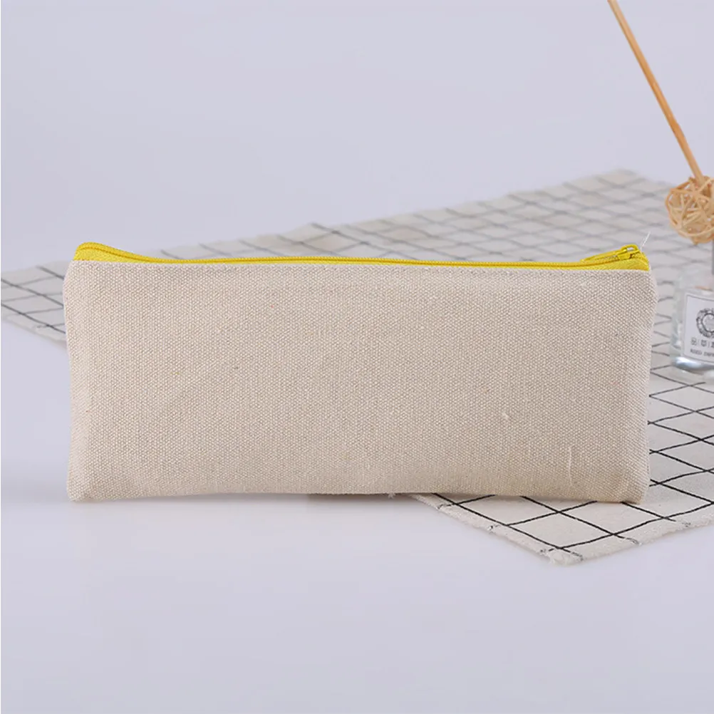 

Набор из 10 холщовых пеналов на молнии: вместительные, устойчивые к царапинам, портативные сумки для хранения косметики и канцелярских принадлежностей для путешествий, школы и дома