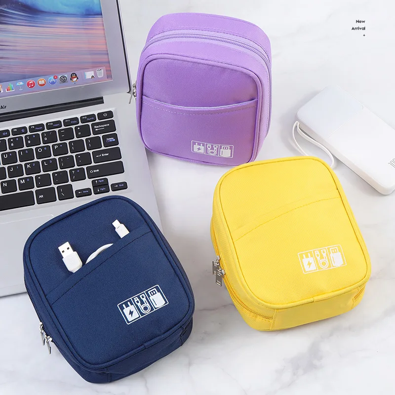 New Portable Data Cable Organizer Bag Water-proof USB Power Bank Earphone Storage Case Travel Digital Accessories Pouch