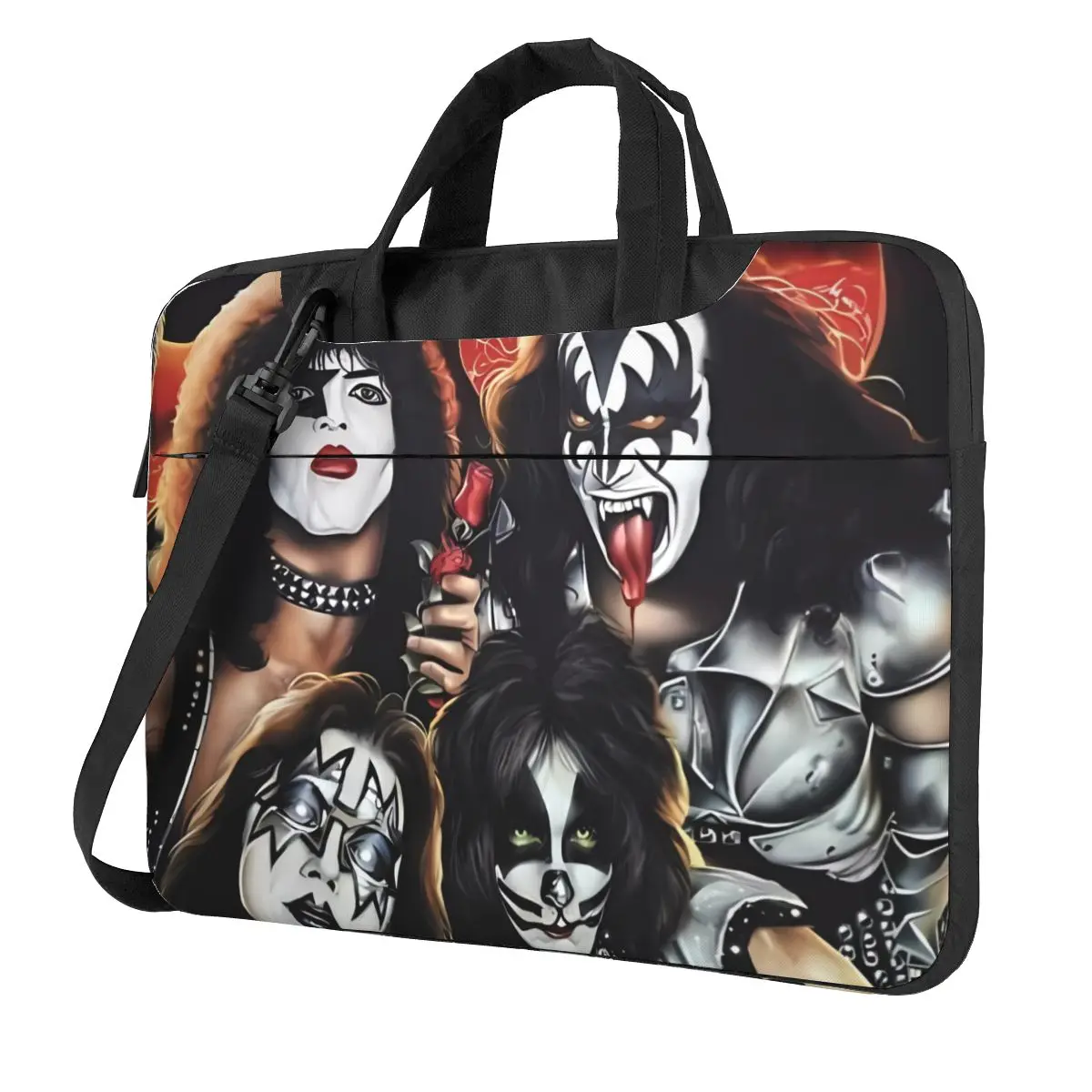 Laptop Bag Sleeve Case Cool 3D Heavy Metal Notebook Pouch Kiss Band Waterproof 13 14 15 15.6 Funny Computer Bag For Macbook Air