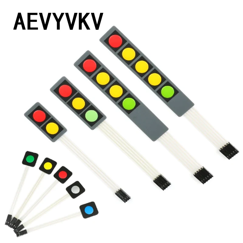 1 2 3 4 5 teclas interruptor de membrana Matrix Array teclado Panel de Control Pad Kit DIY para Arduino Smart Car