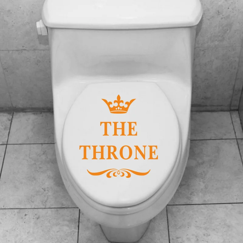 

Creative Vinyl THE THRONE Funny Interesting Toilet Wall Sticker Bathroom For Home Decor Decal Poster Background Stickers #66