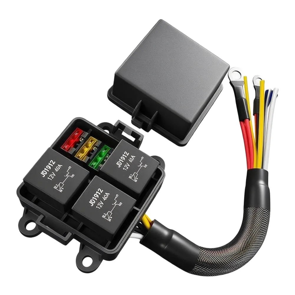 Waterproof 12V 24V 3 Channel Control Box Pre Wired Junction Box For Car Truck Boat Electrical System Relay Panel