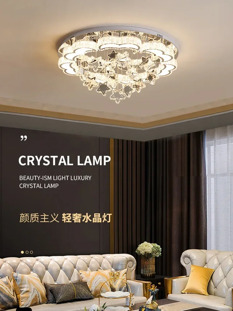 Chandeliers For Living Room Modern LED Heart Shaped Crystal Bedroom Pendant Light Dining Room Ceiling Light New Ceiling Lamp