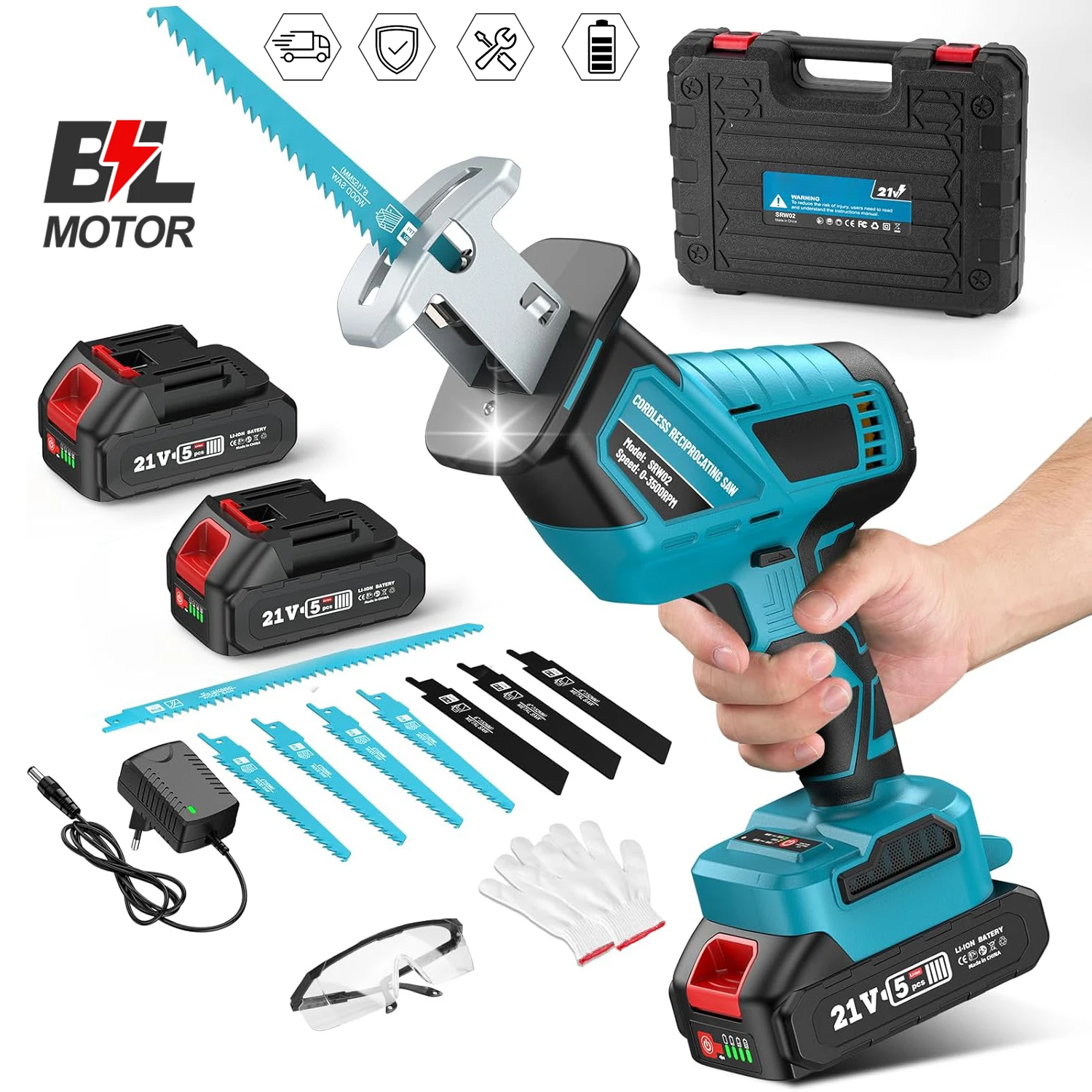 Makita – scie alternative sans fil 3600W 12000spm, tronçonneuse sans fil, outils de coupe du bois avec lame de scie pour broche de batterie 18V