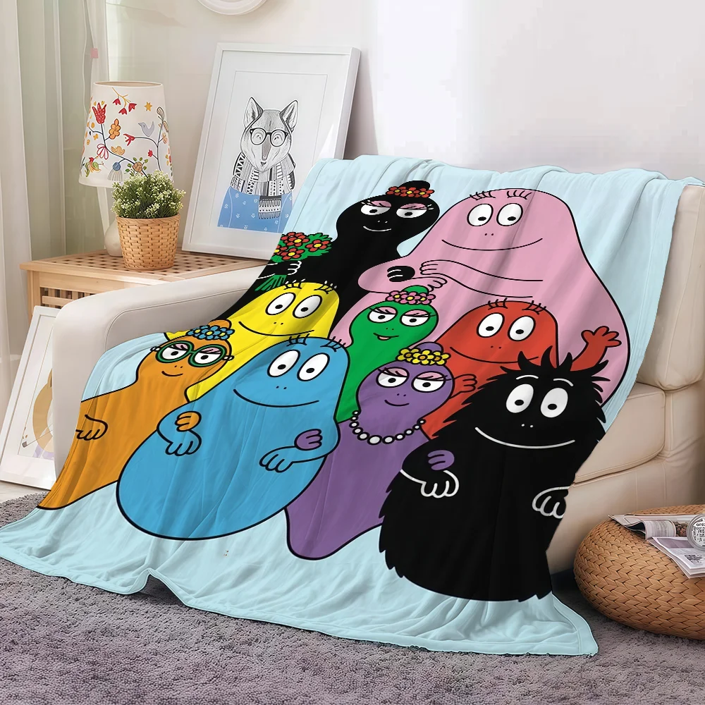 

Cartoon Barbapapa Blanket Soft and Skin Friendly For Couch Bed Napping Bedspread All Seasons Comforter