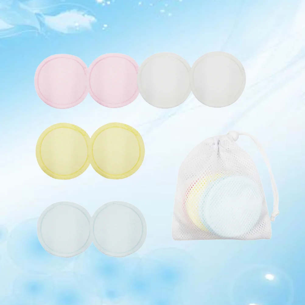 8Pcs Makeup Remover Pads Reusable Pure Cotton Wash Cloth Pads for Eye Lip Facial Cleansing Waterproof Makeup Remover Accessory