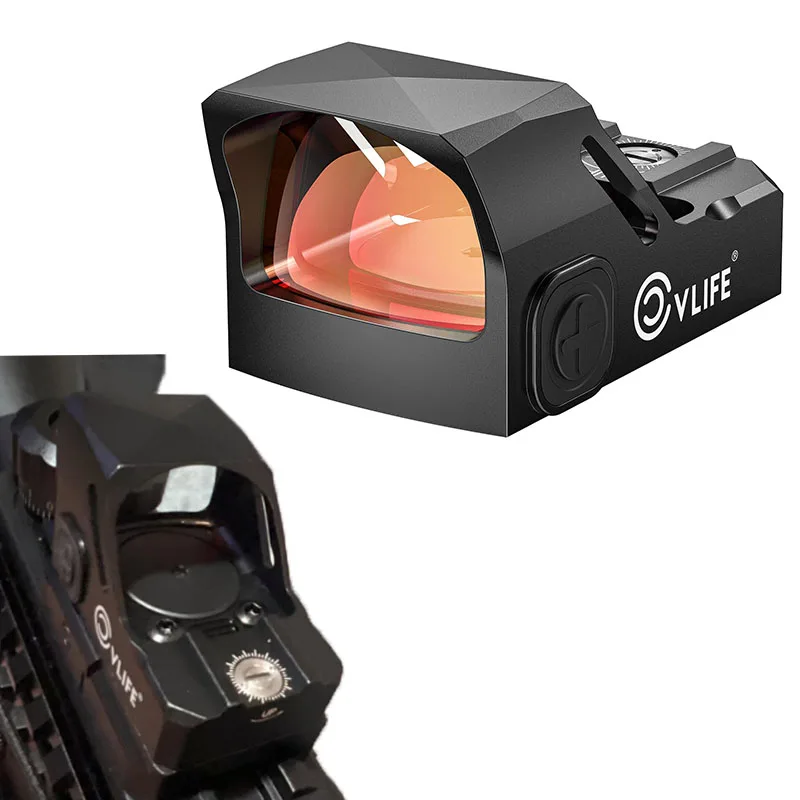 Pistol Pistol Lingkup WolfCovert Motion Awake Red Dot Sight Doctor Cut Footprint 3 MOA dengan Pelat Adaptor MOS Picatinny