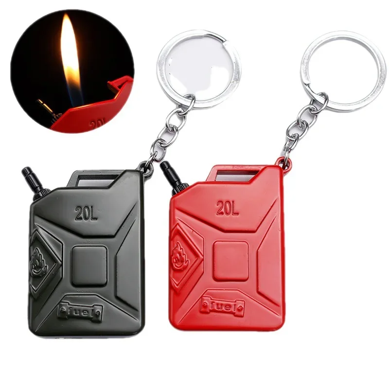 

New Portable Personalized Mini Keychain Lighter Metal Inflatable Outdoor Lighter Cigarette Accessories Men's Smoking Gift