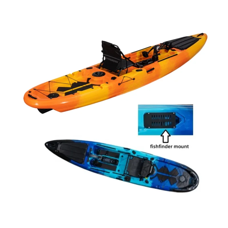 

Factory Colorful 13FT 3.96 Meter Pedal Kayak Sea Kayak Boat with Fish Finder Mount in Lake River Sea to Have a Water Play