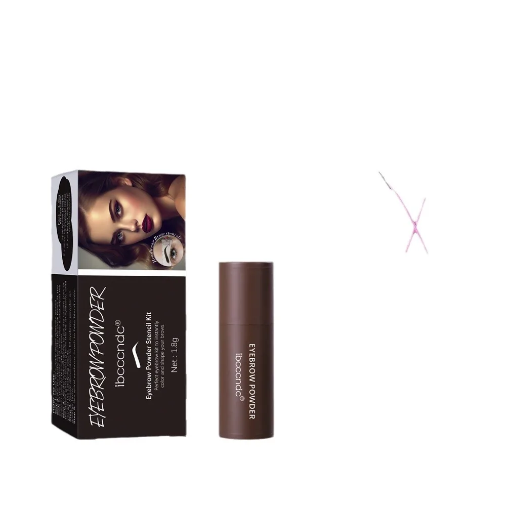 Eyebrow Powder Stamp Kit 3 in 1 Headband Stencil Waterproof Long Lasting Easy Use for Perfect Brows Everyday Makeup Brown Black