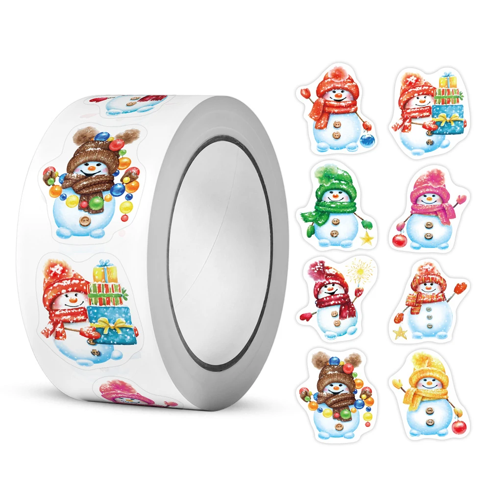 50-500pcs Heterotypic Christmas Themed Santa Claus Transportation Stickers 8 Designs 2.5cm/1inch DlY Graffiti Holiday Labels