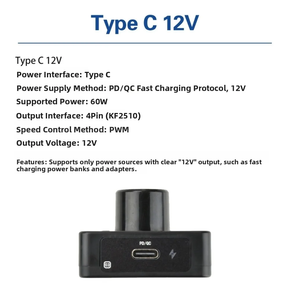 4 Wire Fan Controller with For pwm Velocity Regulation Backlit Display and For Power Delivery Quick Charge Support