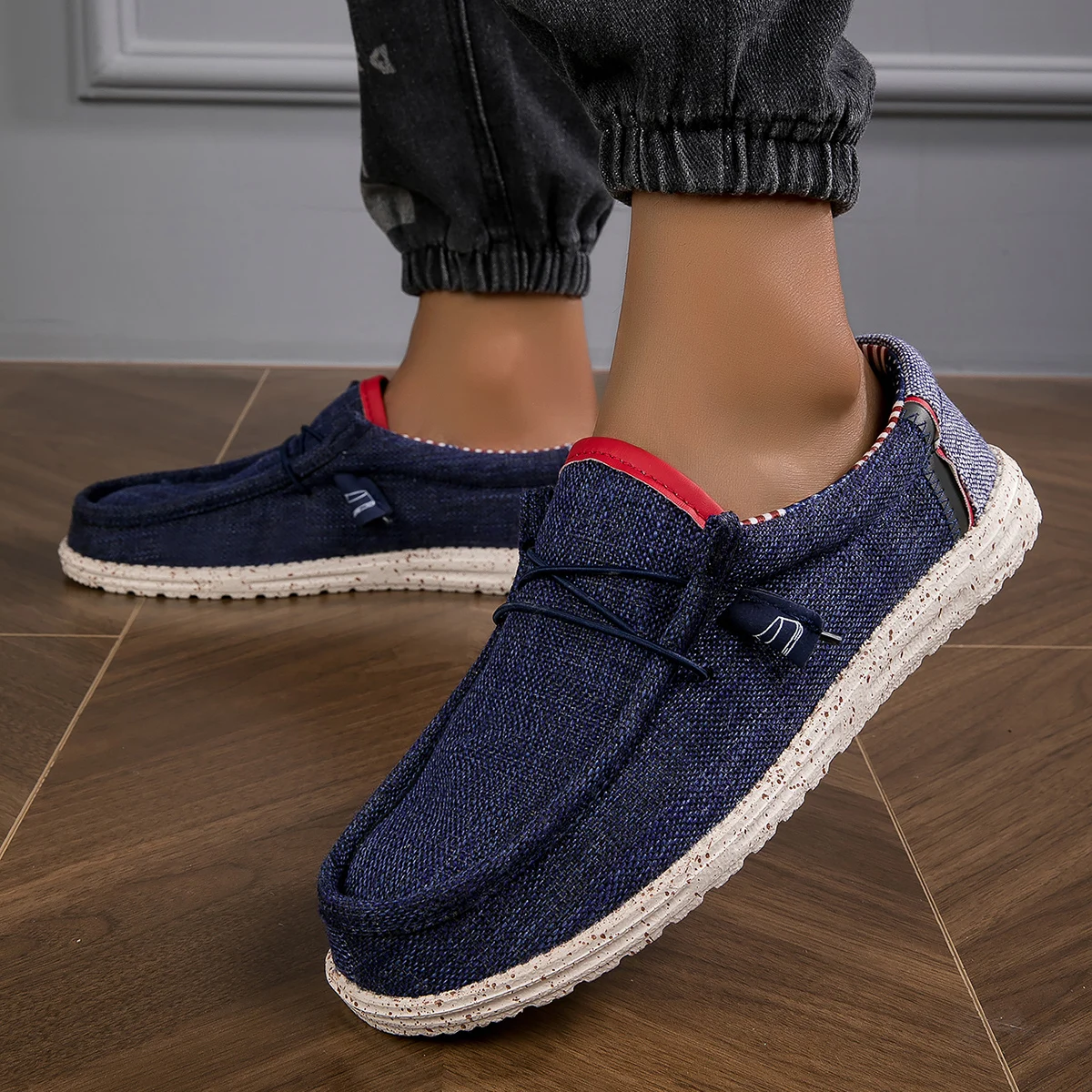 Unisex Outdoor Freizeitschuhe Leichte Slip-On Schuhe mit Weicher Sohle für Alle Jahreszeiten Tägliches Tragen Große Größen Morgen-Laufschuhe – Detail 12