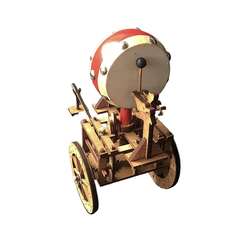 

DIY древняя модель автомобиля с барабаном, модель древней китайской колесницы, ситовой автомобиль, деревянная 3D-головоломка, модель такси, нужна сборка