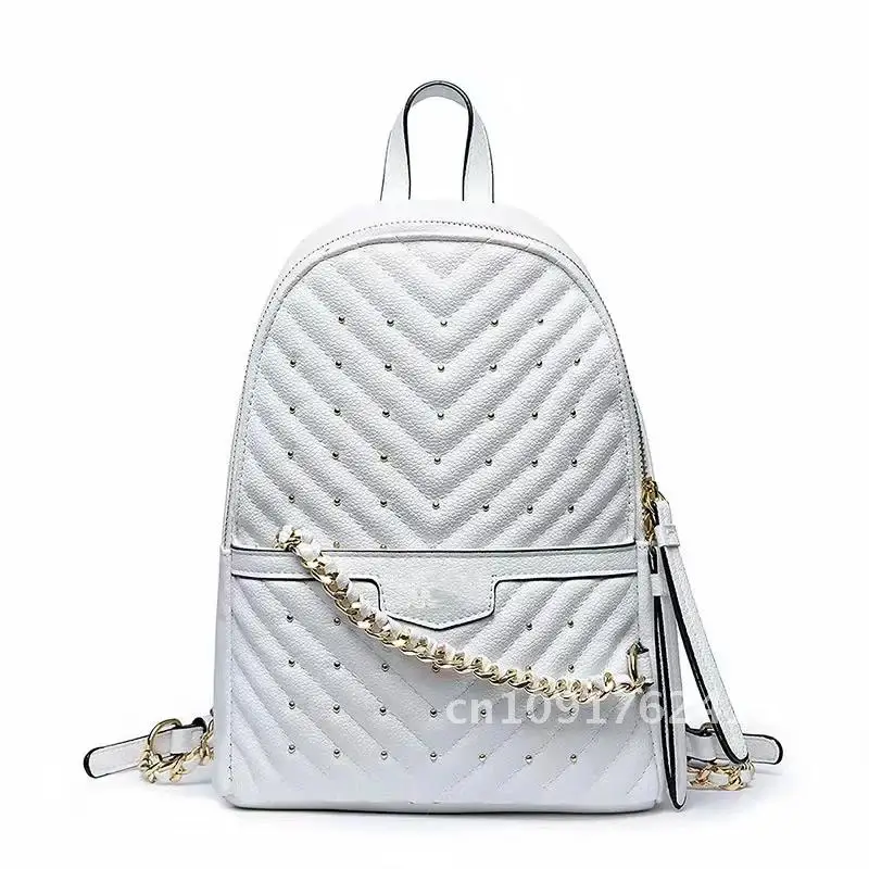 V-acolchoado cravejado mini moda mochila saco de viagem de couro feminino senhoras bolsa