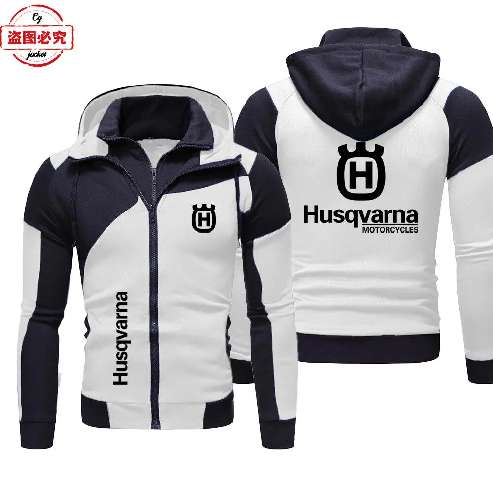 Husqvarna Motorcycle Logo Printed Racing Suit Long Sleeved Men's Top Casual Hoodie Husqvarna Team Cycling Suit Work Uniform - view 3