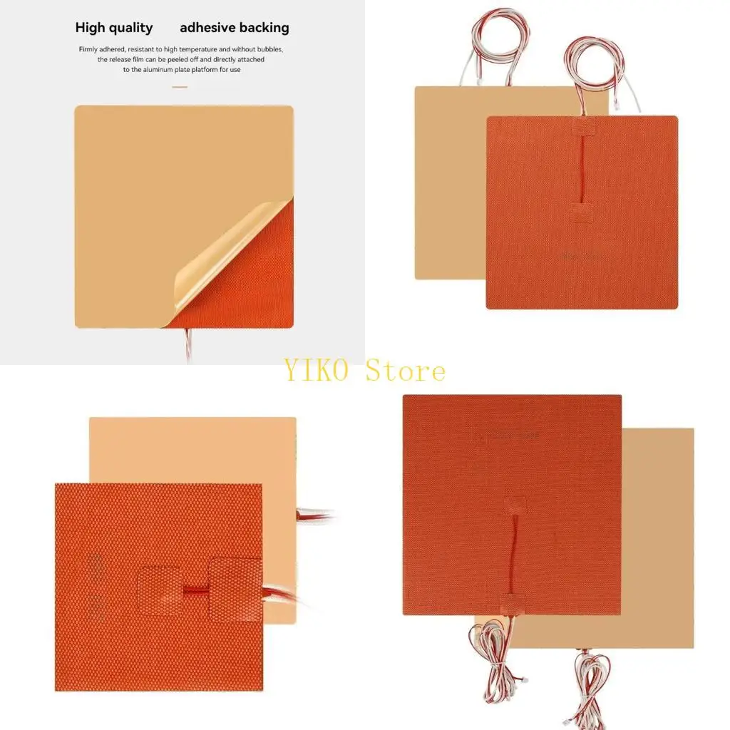

K32C Printers Accessory Silicone Heated Pad Thermostat Heating Plate 100x100/250x250/300x300mm 110V 220V 450W/650W