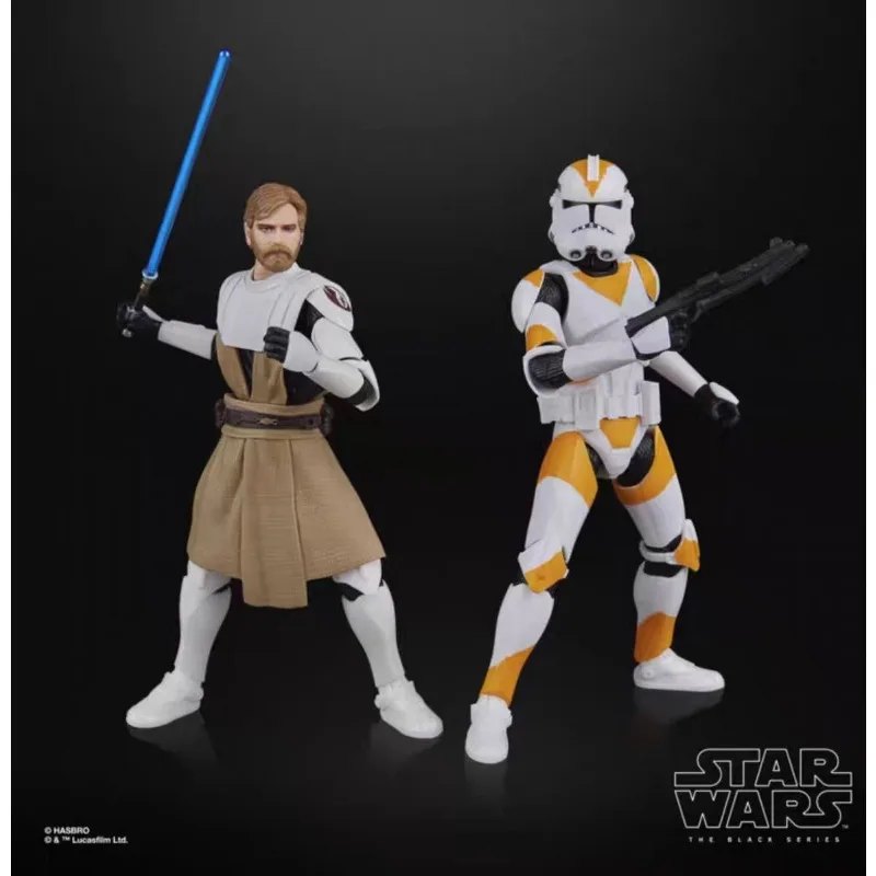 Original Hasbro Star Wars The Black Series Obi-Wan Kenobi & Clone Trooper (212th) Anime Figure Collection Model Toys view 4