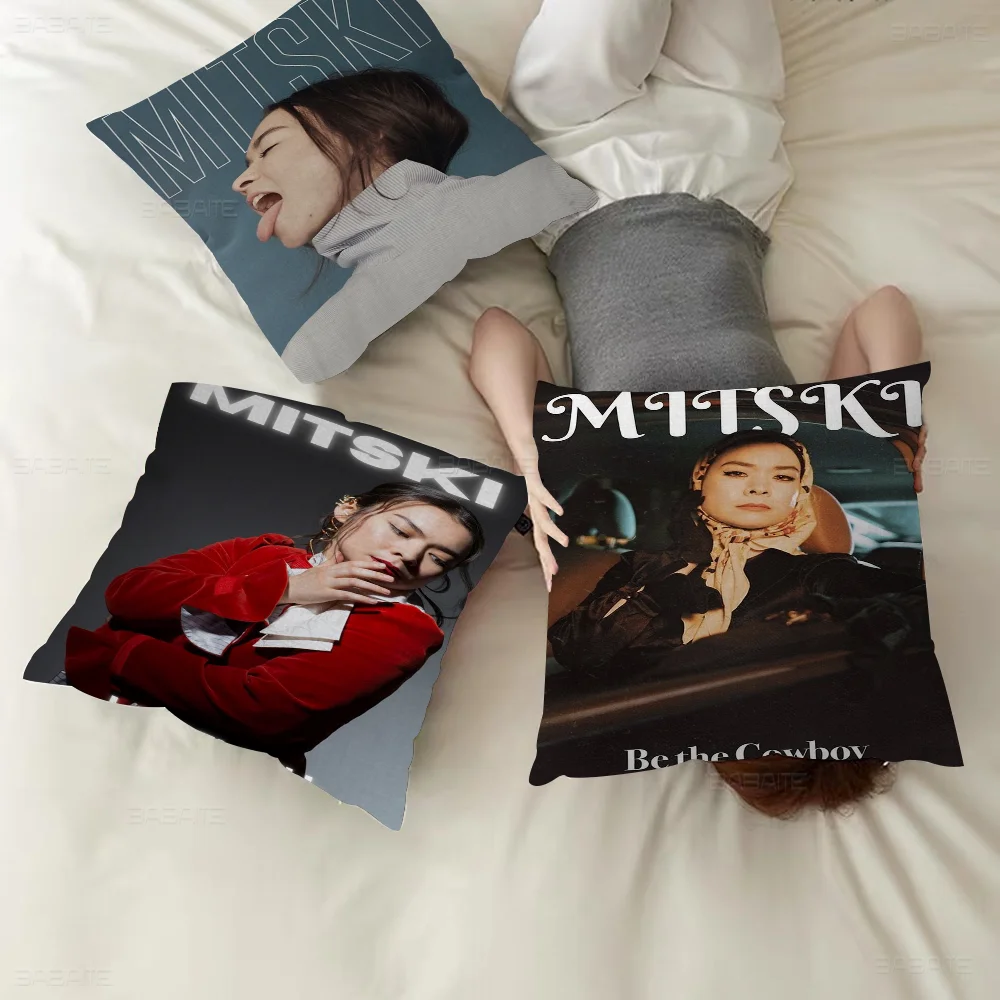 Singer Mitski Retro Cushion Cover Decorative Pillow Sofa Home Decor Case Pillow Cases